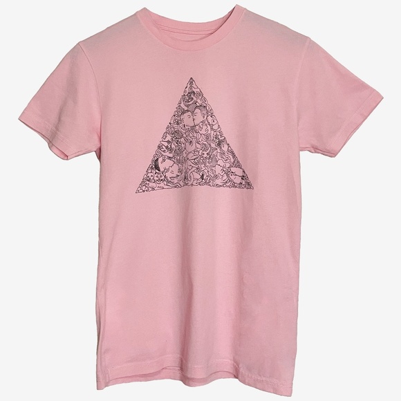 Brian Kenny Love Triangle Black Print T-Shirt S - Picture 1 of 4